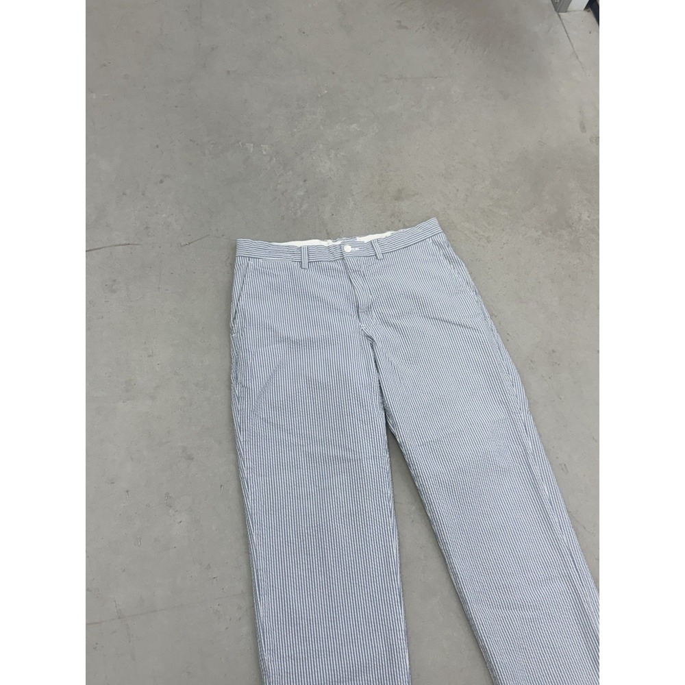 Polo Ralph Lauren Seersucker Pants Mens 34x30 Blue White Striped Summer Cotton - Picture 2 of 12